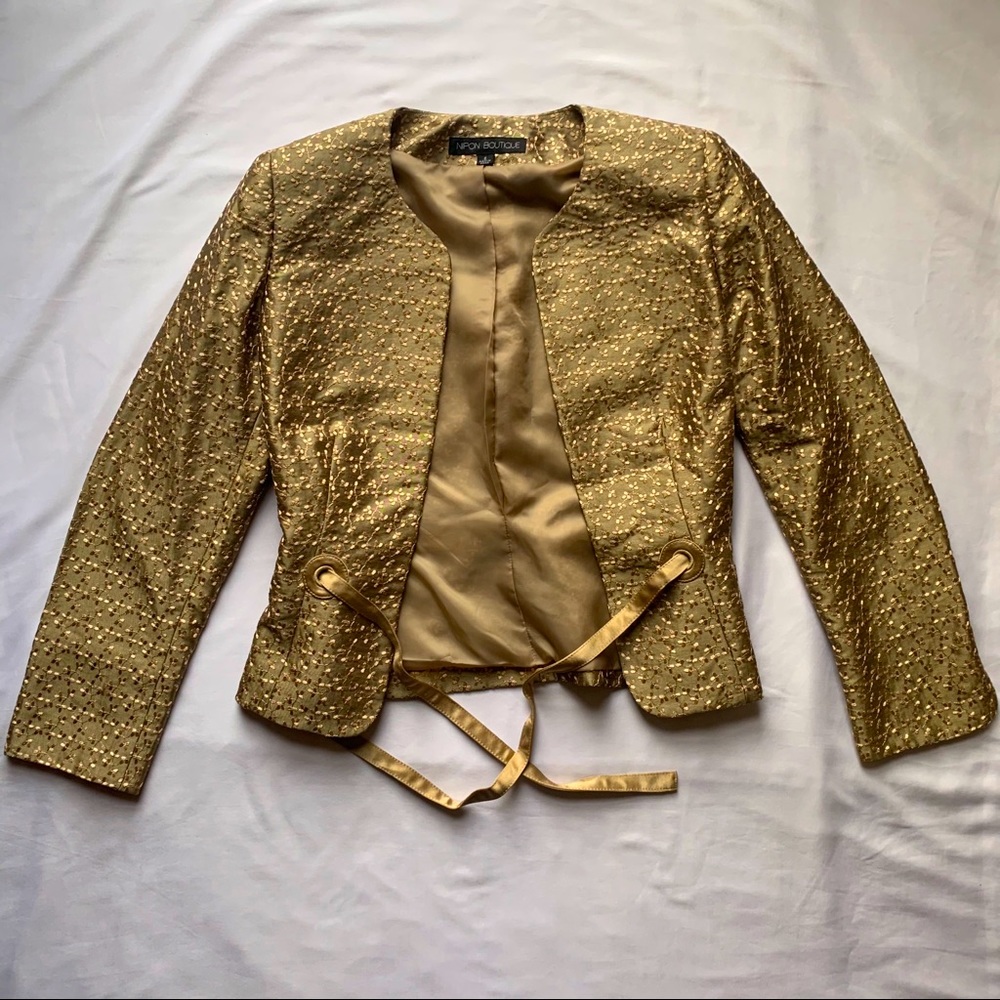 Nipon Boutique 3-Piece Suit Golden Light Brown